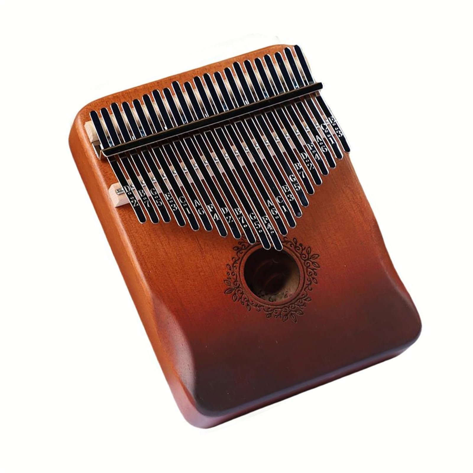 21 Klawiszowa Kalimba Z Litego Drewna Z Młotkami Do Strojenia I Futerałem Dla Początkujących Dorosłych Kalimba(Style-Flower)