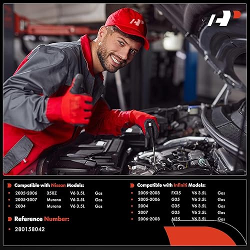 Miniatura 2 de A-Premium 6 inyectores de combustible compatibles con Nissan Murano 2004-2007, 350Z 2005-2006 e Infiniti G35 2004-2007, M35 2006-2008, FX35