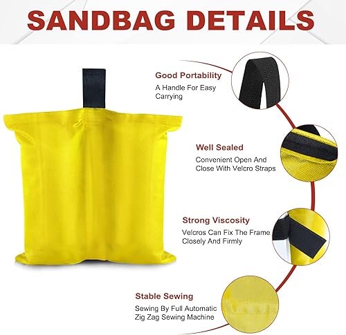 Miniatura 17 de ABCCANOPY - Bolsas de arena para toldos, paquete de 4 unidades (borgoña)