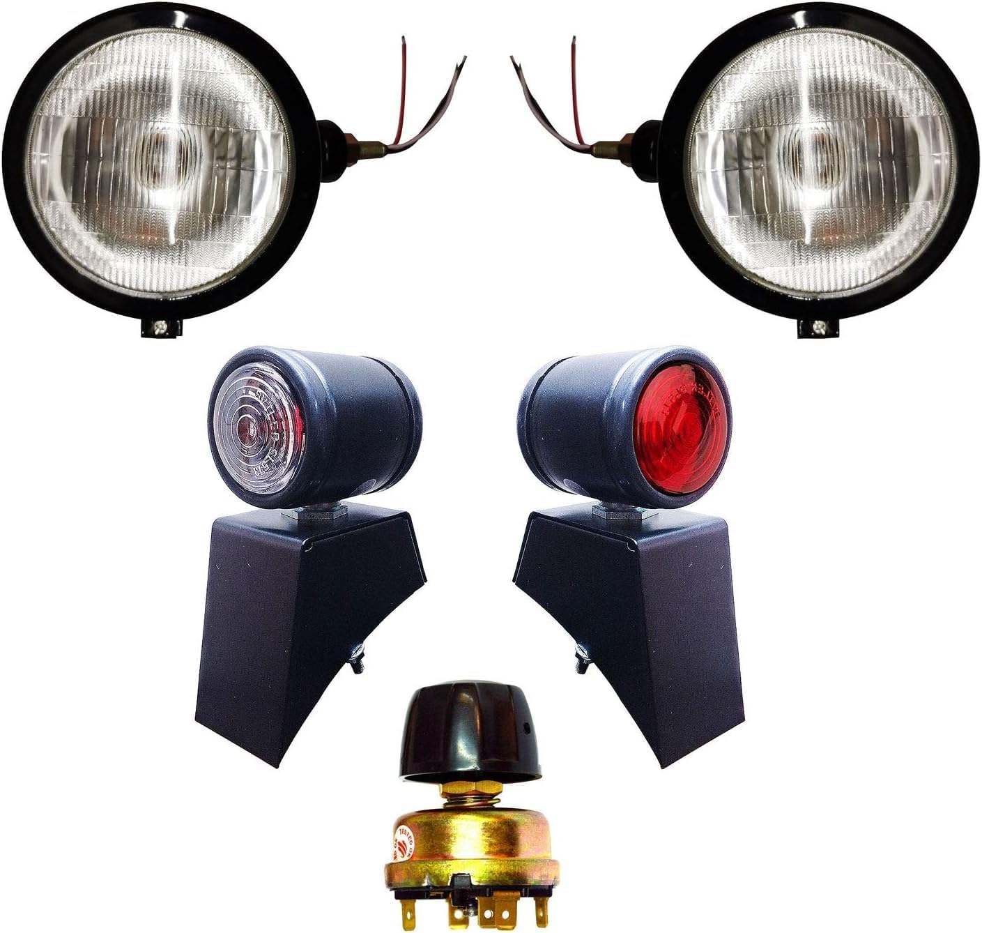 Testa Lampada Faro Set Con 12v Lampadine Per Mahindra E Eicher