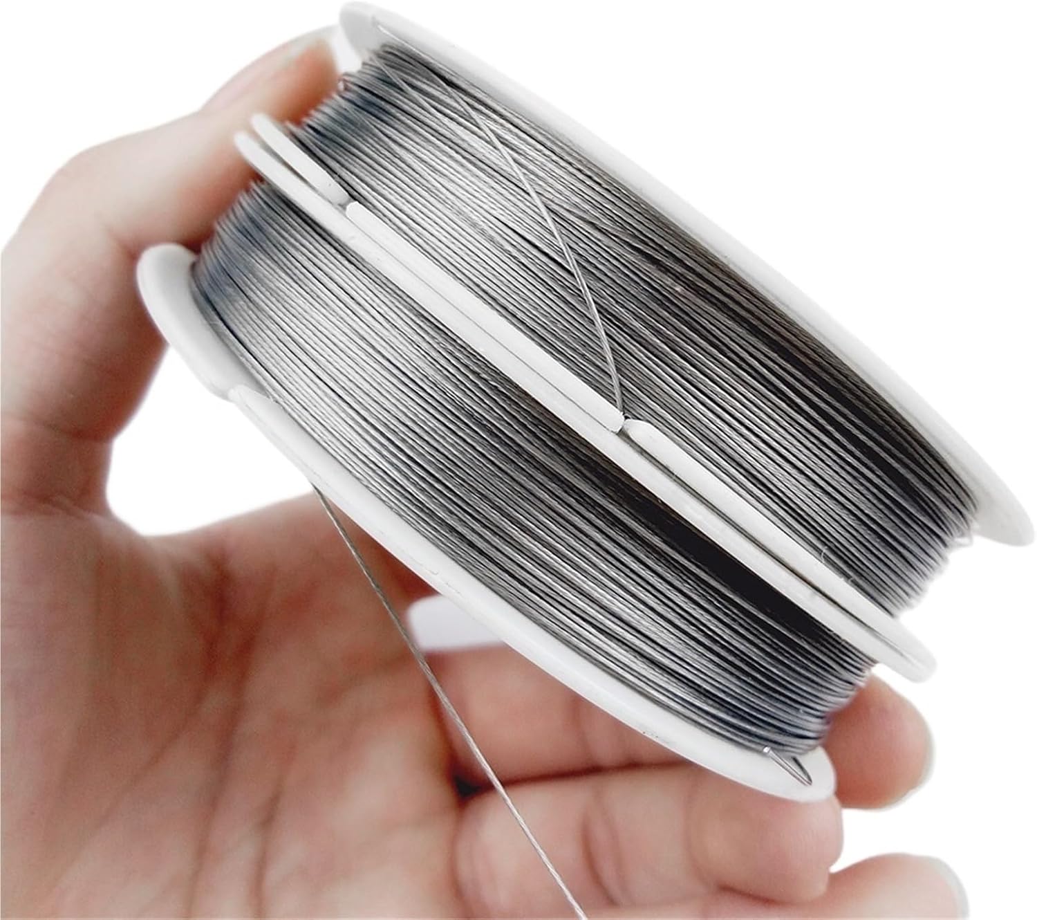 Elastic String for Bracelets 20Roll Jewelry Beading Wires 0.3~1.0mm Thin Stainless Steel Wire Rope Cord Thread String for DIY Necklace Bracelets Making findings(0.45mm x 50meter)