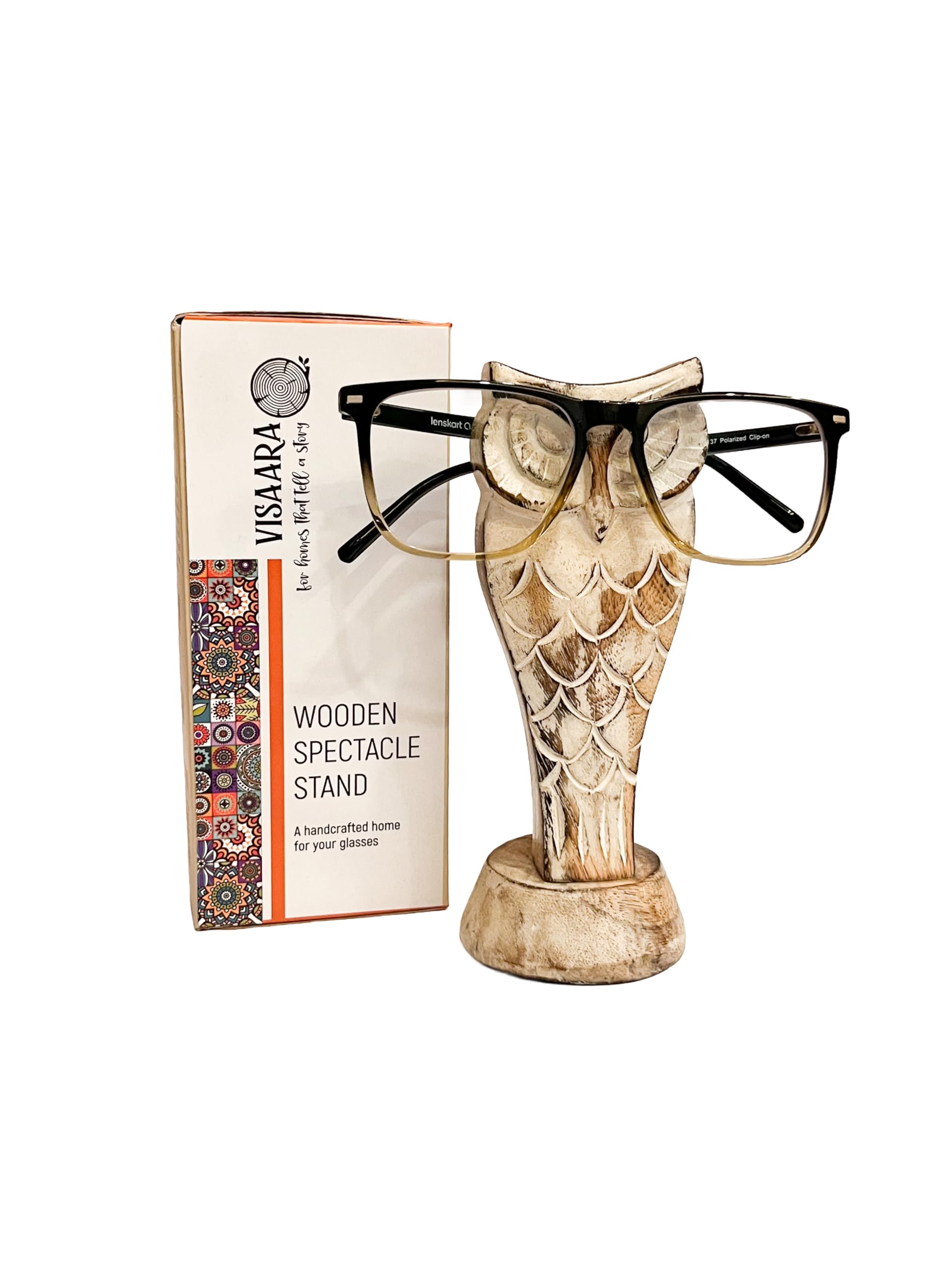 Visaara Handicraft Wooden Owl-Shaped Spectacle-image-17