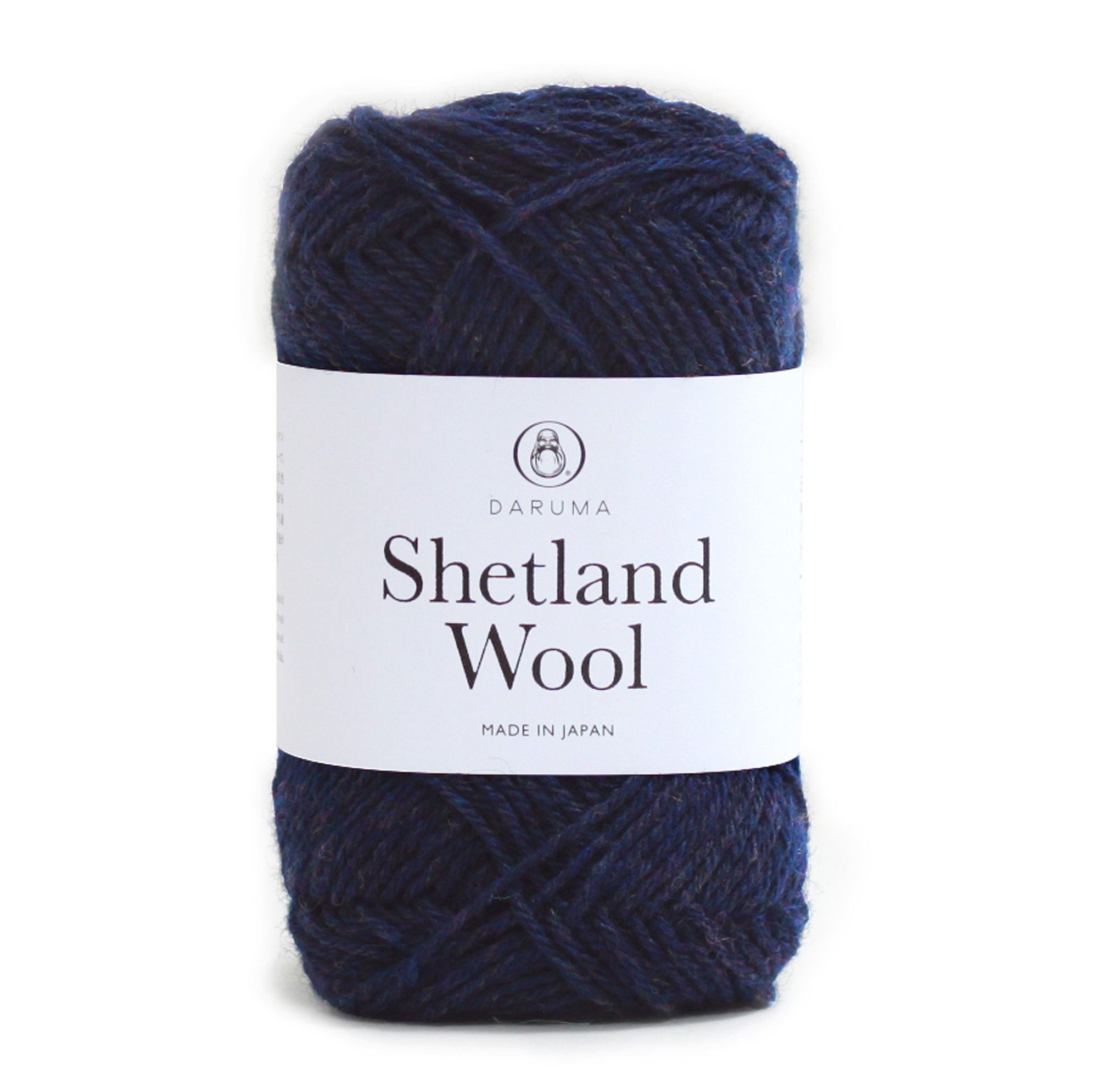 Yokota Daruma 6380 Shetland - Ovillo de lana, grueso col.5, azul, 1.8 oz (50 g), aproximadamente 136 m, juego de 5 ovillos