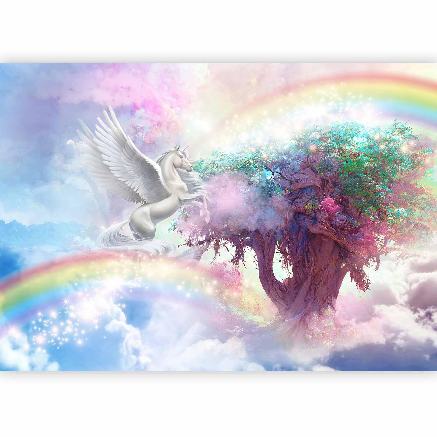 murando - Carta da Parati Moderna per Cameretta, Unicorno, 400x280 cm