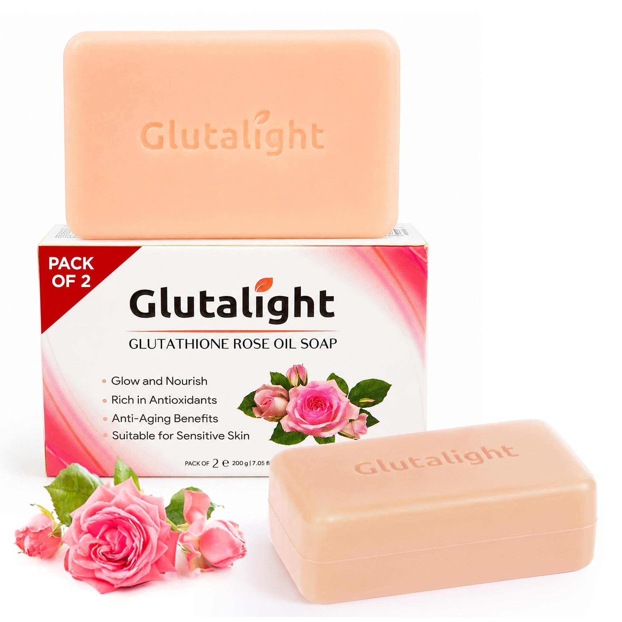 Glutalight Glutathione Rose Oil Soap | Korean Skincare Bathing Soap with Niacinamide, Vitamin C & Rosehip Oil | Fades Dark Spots & Hyperpigmentation | Anti-Aging & Skin Repair | Pack of 2-picture-44