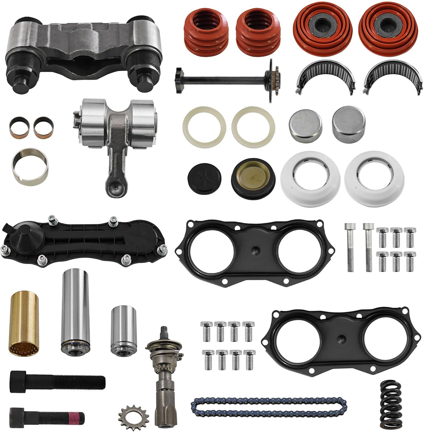 Full Caliper Overhaul Kit Compatible With Bendix ADB22X Truck & Trailer Type Full Repair Kit Incl. 69mm Tappet Kit 42mm Chamber Seal Chain Bridge Lever, and More All-in-One Caliper Overhaul Kit