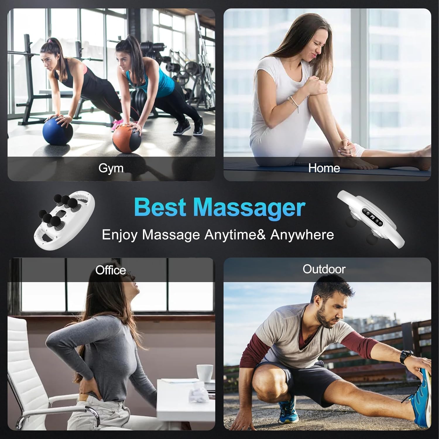 Ramnath Empex 6 Head Massage Gun 9 levels and 9 Mode with deep tissue, legs, weapons, waist, back, buttocks for electric massage equipment - full body muscle pain relief, gifts for adults (6 head masjar guns) Ramnath Empex 6 Head Massage Gun 9 levels and 9 Mode with deep tissue, legs, weapons, waist, back, buttocks for electric massage equipment - full body muscle pain relief, gifts for adults (6 head masjar guns)