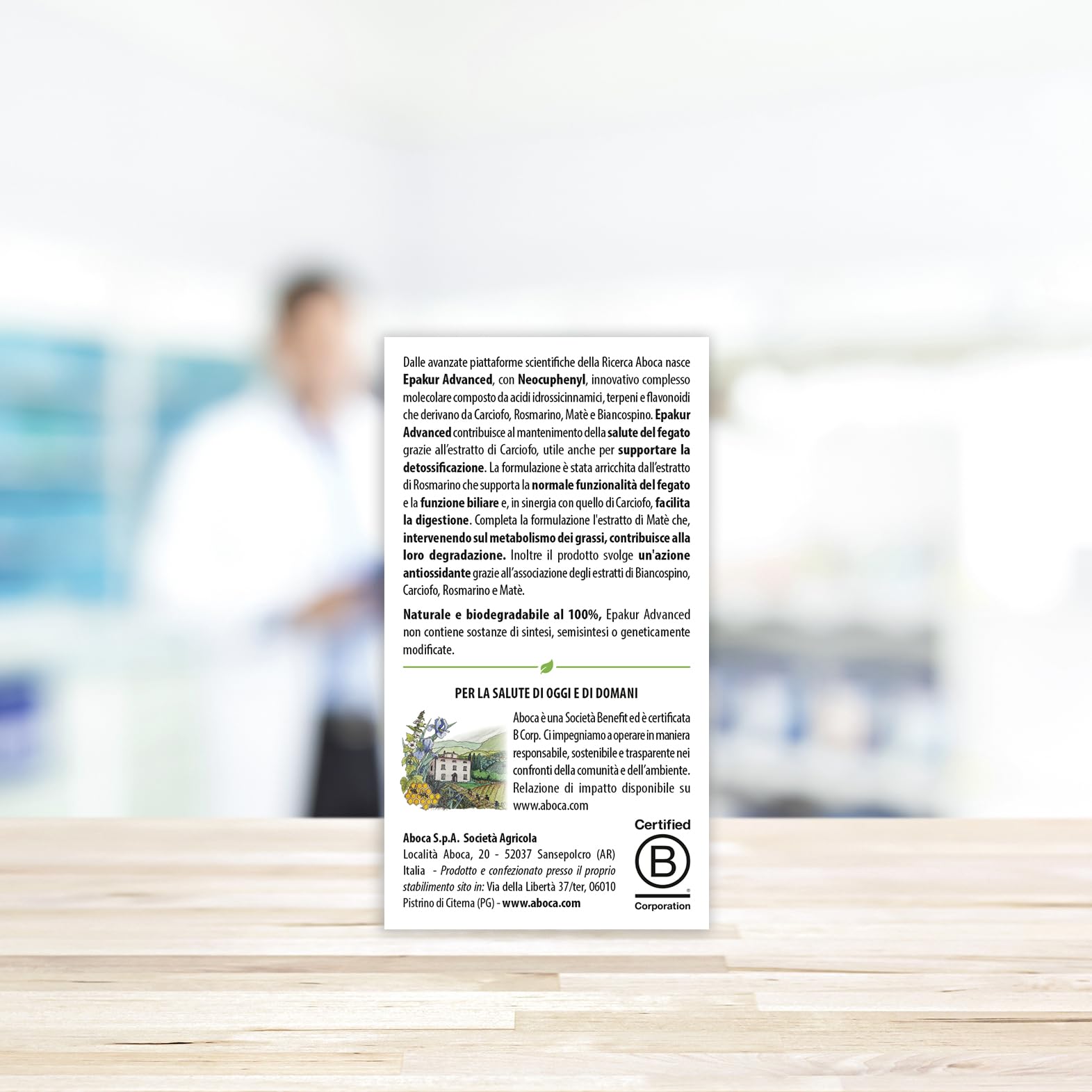 Aboca Epakur Advanced 50 Capsule - Supporta la Salute del Fegato, la Detossificazione e la Digestione con Carciofo. Contribuisce alla Degradazione dei Grassi con Matè