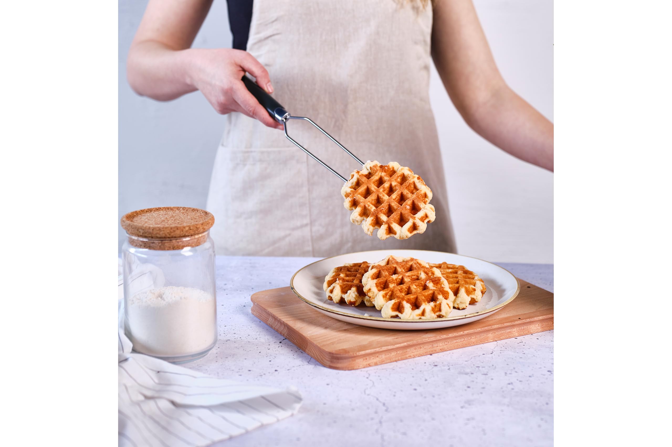 Cosy & Trendy Delish Tenedor para gofres de acero inoxidable