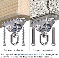 Vista 7 de Besthouse - Ganchos de columpio resistentes y silenciosos