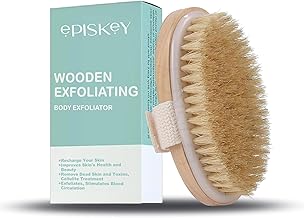 Episkey Dry Skin Body Brush Improves Skin's Health and Beauty With Natural Bristle | Remove Dead Skin and Toxins, Cellulite Treatment, Exfoliates, Stimulates Blood Circulation (WOODN_BATH)