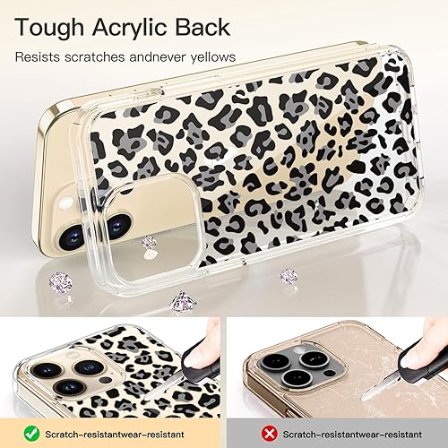 Miniatura 3 de ICEDIO - Funda para iPhone 13 Pro con protector de pantalla, delgada, transparente, con diseños de moda para niñas y mujeres, funda protectora para