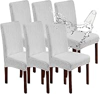 Vista 39 de Fundas Impermeables para Sillas de Comedor, Fundas para Sillas de Comedor Elásticas Parsons Fundas para Sillas, para Comedor Cocina Protector