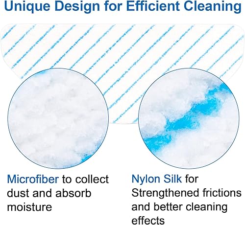 Miniatura 6 de 6 almohadillas de tela lavables y 30 paños desechables de repuesto para Ecovacs Deebot Ozmo T8 AIVI T8 Max T8 T8 T8+ Series T9 N8, N8 Pro Plus N8