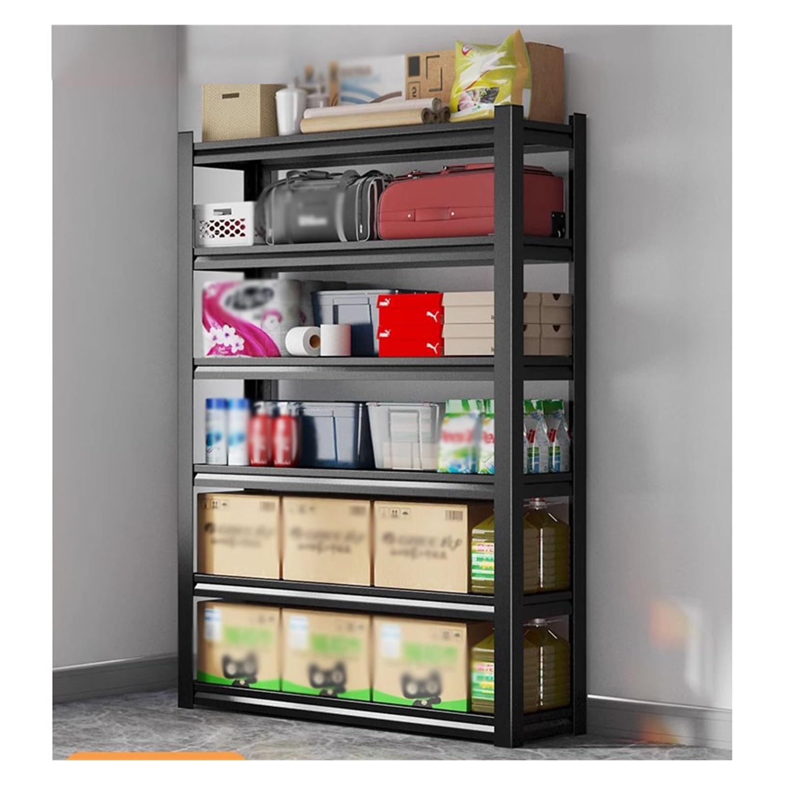 Étagère en métal Heavy Du Ga à 6 niveaux ajustables pour stockage de bureau