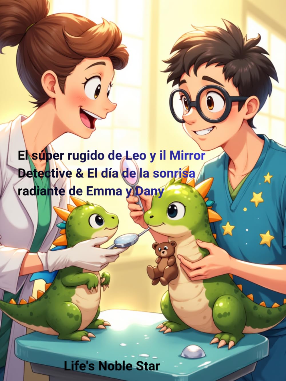 El súper rugido de Leo y il Mirror Detective & El día de la sonrisa radiante de Emma y Dany (Pädagogisch wertvoll für Praxen und Familien)