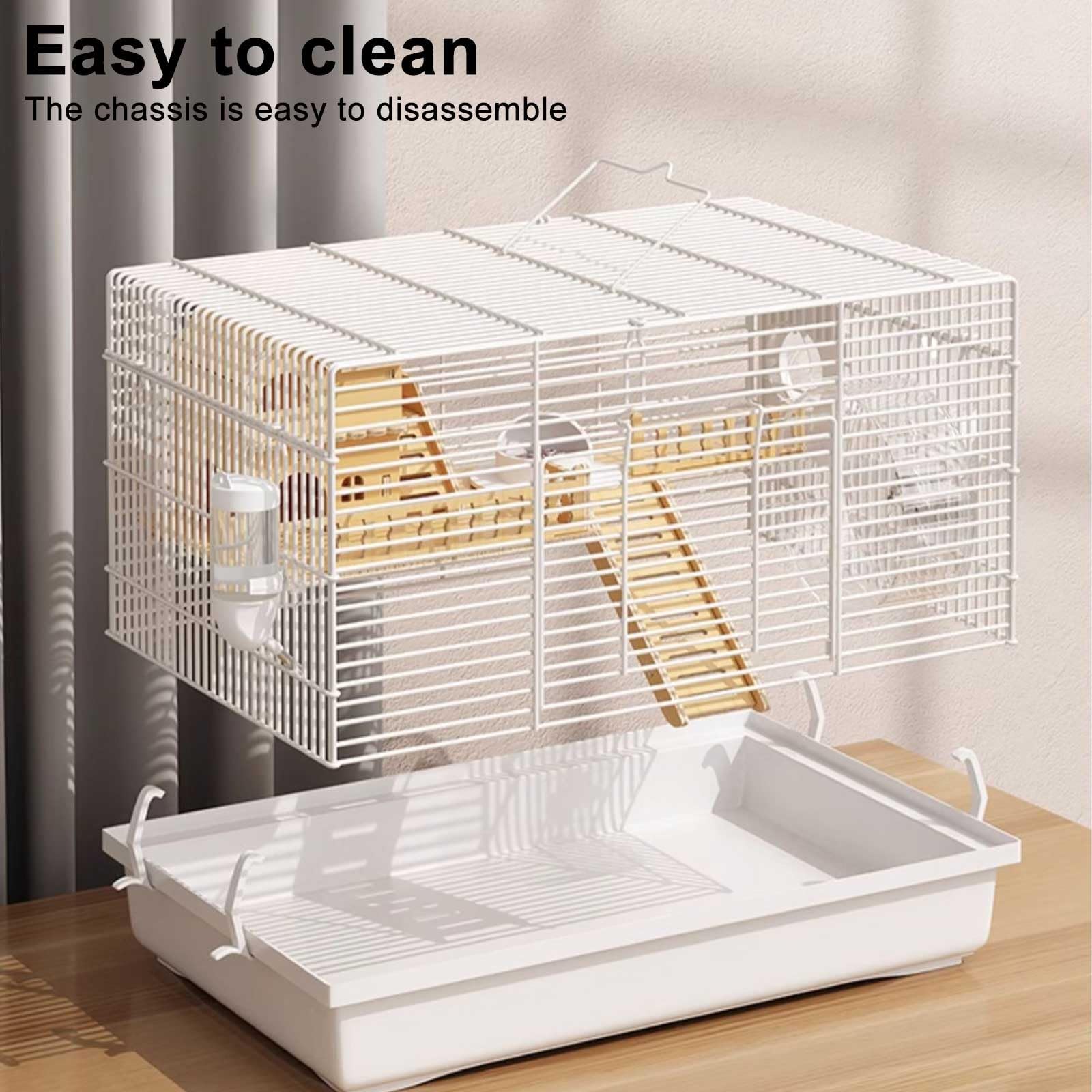 Gabbia per Criceti Domestici, Cage Hamster con Borraccia, Ruota per Esercizi, Ciotola per Cibo e Nascondiglio per Criceti, Gabbia per Ricci, Gabbia per Piccoli Animali(Blue)