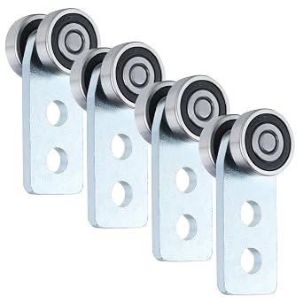 2-Wheel Trolley Assembly Rollers,Upgraded Dual Bearing & Rustproof Metal Plate,Strut Channel Rollers Trolley for use with 1-5/8" Wide and All 1-5/8" or Taller Strut Channel4pcs