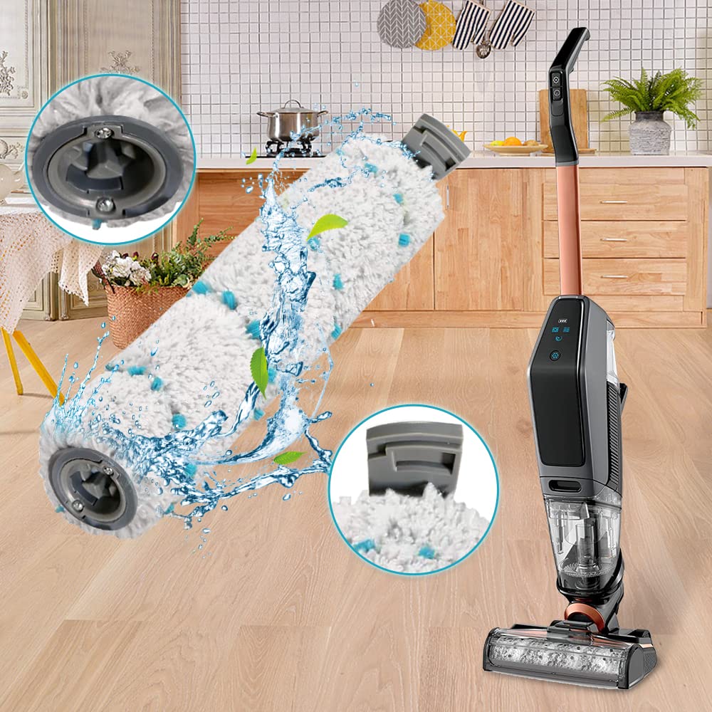 RongZy Kit Complet Pour Bissell CrossWave X7 Plus - 2 Rouleaux Brosse + 2 Filtres HEPA + Brosse Réservoir