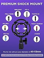 Vista 9 de InnoGear Soporte de Micrófono con Brazo Articulado para Blue Yeti HyperX QuadCast S SoloCast Snowball Fifine K669B y otros Micrófonos