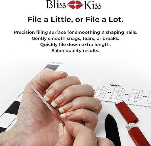 Miniatura 4 de Lima de uñas con punta de cristal de Bliss Kiss S Rojo