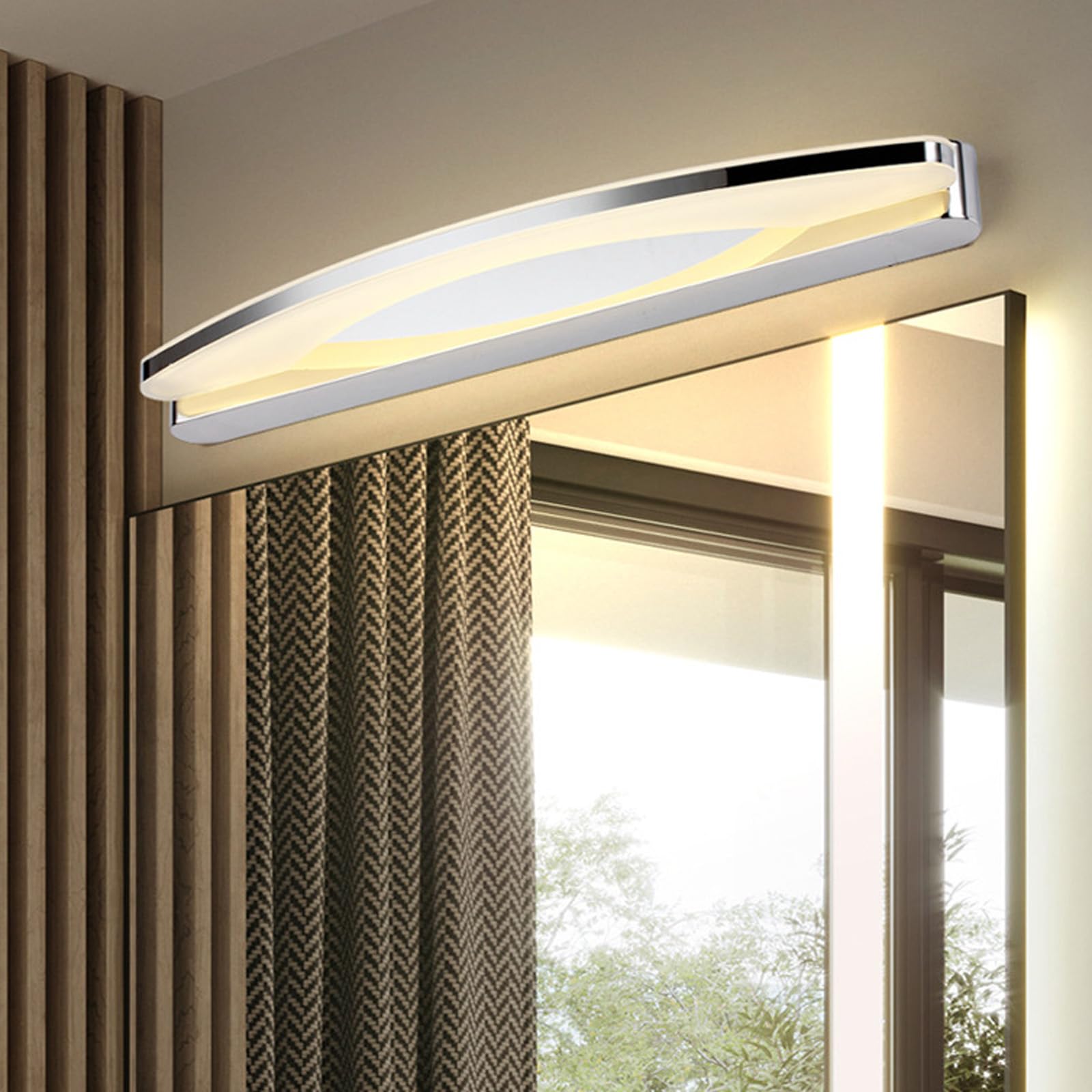 Lámpara de Pared LED para Baño y Dormitorio Aplique Interior Impermeable Luz Cálida 54cm 7