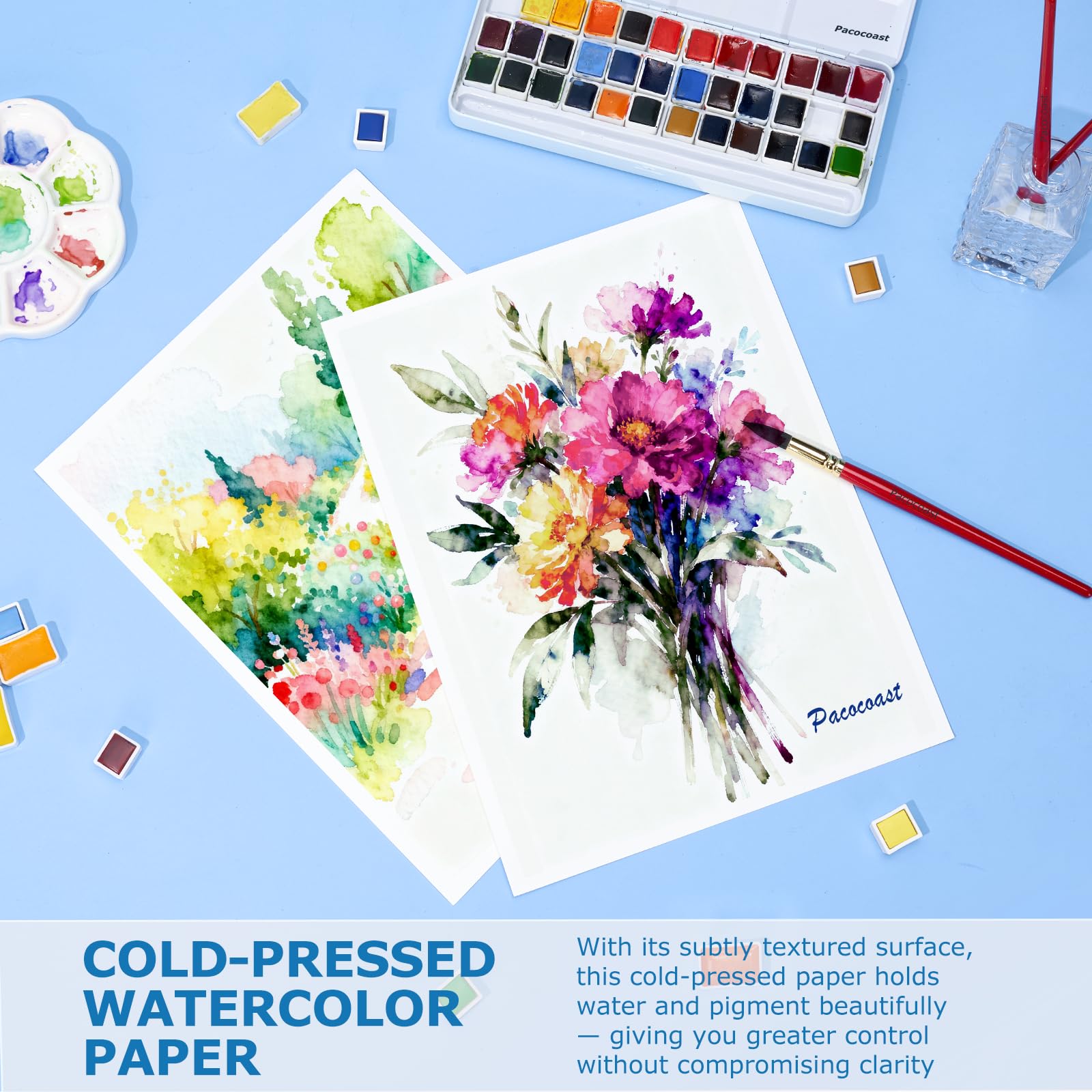 Pacocoast Watercolor Paper Pad - Teal -3