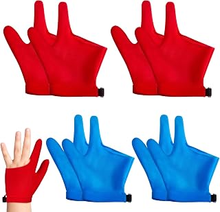 4 Pairs Stop Thumb Sucking Gloves Thumb Guard for Thumb Sucking Finger Guard Stop Sucking Thumb Guard Glove Breathable Finger Sucking Stop for Kids Toddlers, Age 3-6, Red and Blue
