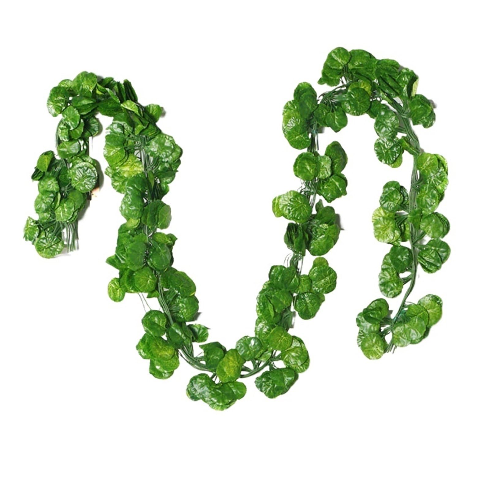 DSFIHJO Artificial Flower Vine 12pcs Artificial Ivy Leaves Plants Garland Plant Vines Fake Flowers Home Bedroom Party Garden Wedding Decoration Hanging(Crabapple leaves)