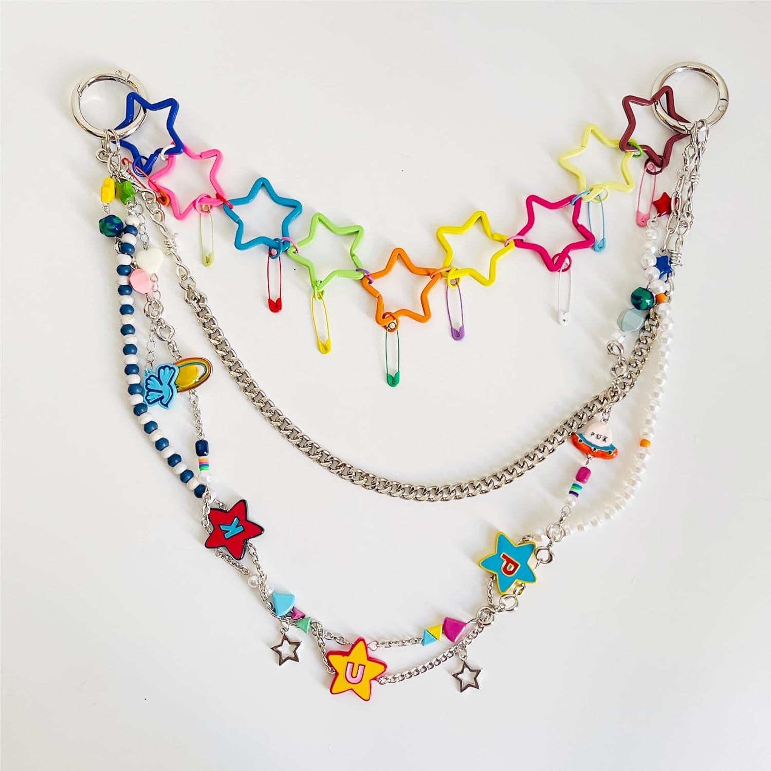 QTMY Star Chain Keychain Bag Charms for Handbag Purse Backpack Accessories for Bogg Bag,775 - Image 2