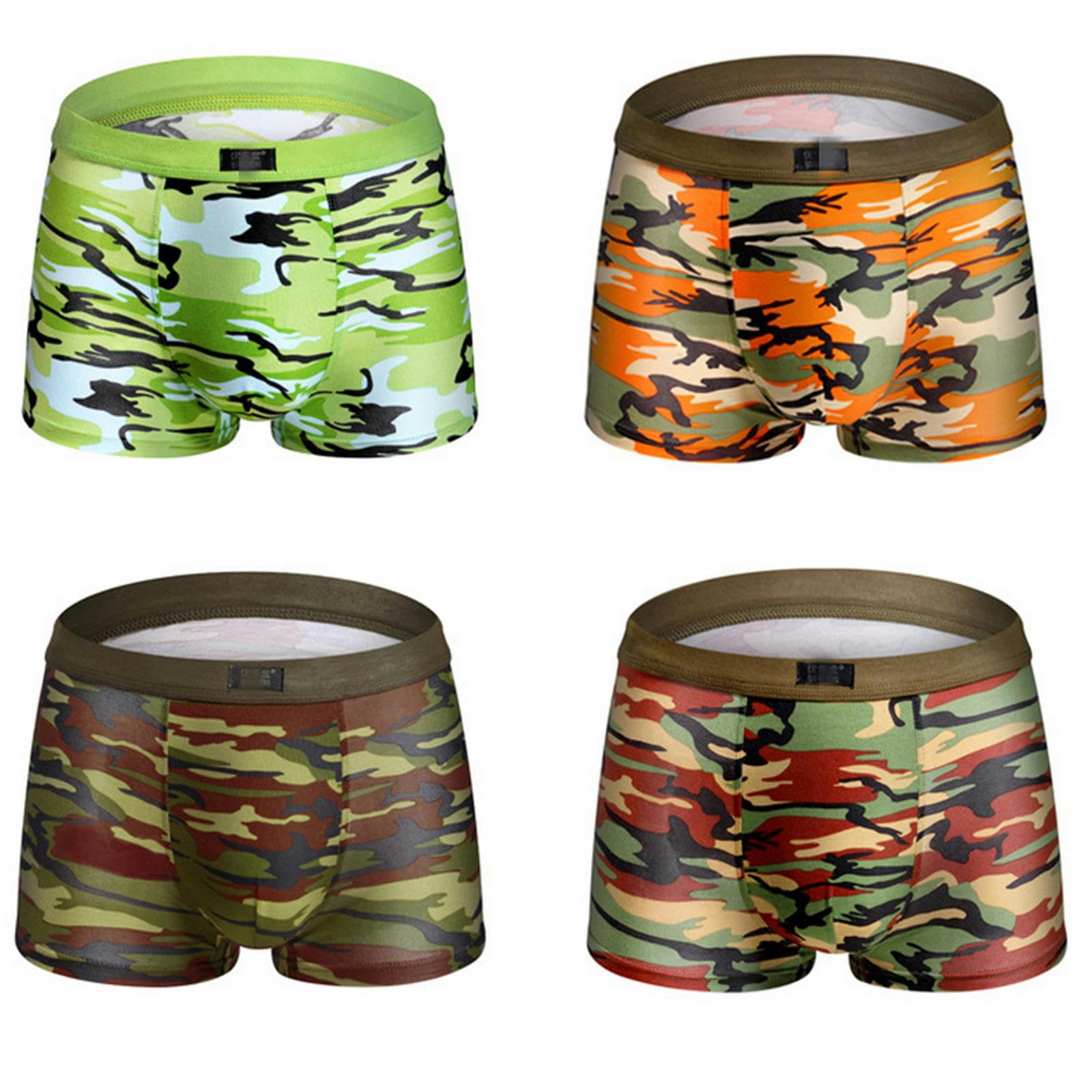 NOGRAX Boxer Uomo Cotone 4 Pz/Lotto Camouflage Boxer Uomini Biancheria Intima Uomini Pantaloni Modali Boxershorts Biancheria Intima Boxers Hombre Underpants Uomini