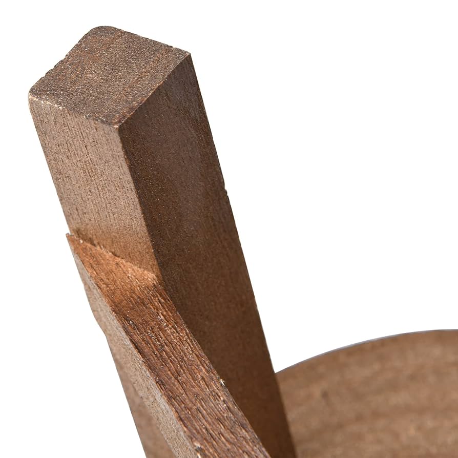 WOVTE Mini Round Wooden Stool, Wooden Display Stand Plant Stand Mid Century Wood Flower Pot Holder Outdoor Garden Patio Indoor Home Office Decorations