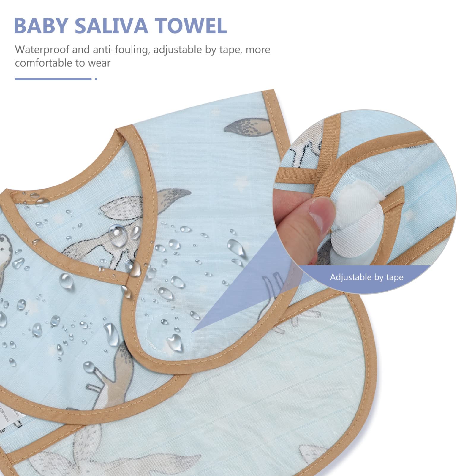 ibasenice 6piezas Baberos De Algodón Impermeables Para Bebés De Diseño Adorable y Fácil De Limpiar Para Alimentación Infantil