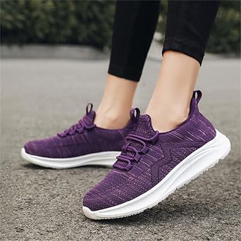 Lightweight Mesh Trainers Women Non Slip Athletic Sneakers Wide Fit Walking Shoes Soft Sole Fitness Footwear Comfort Orthopedic Shoes Walk Gym Shoes Breathable Running Trainers Women