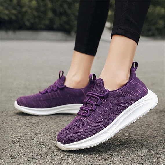 Lightweight Mesh Trainers Women Non Slip Athletic Sneakers Wide Fit Walking Shoes Soft Sole Fitness Footwear Comfort Orthopedic Shoes Walk Gym Shoes Breathable Running Trainers Women