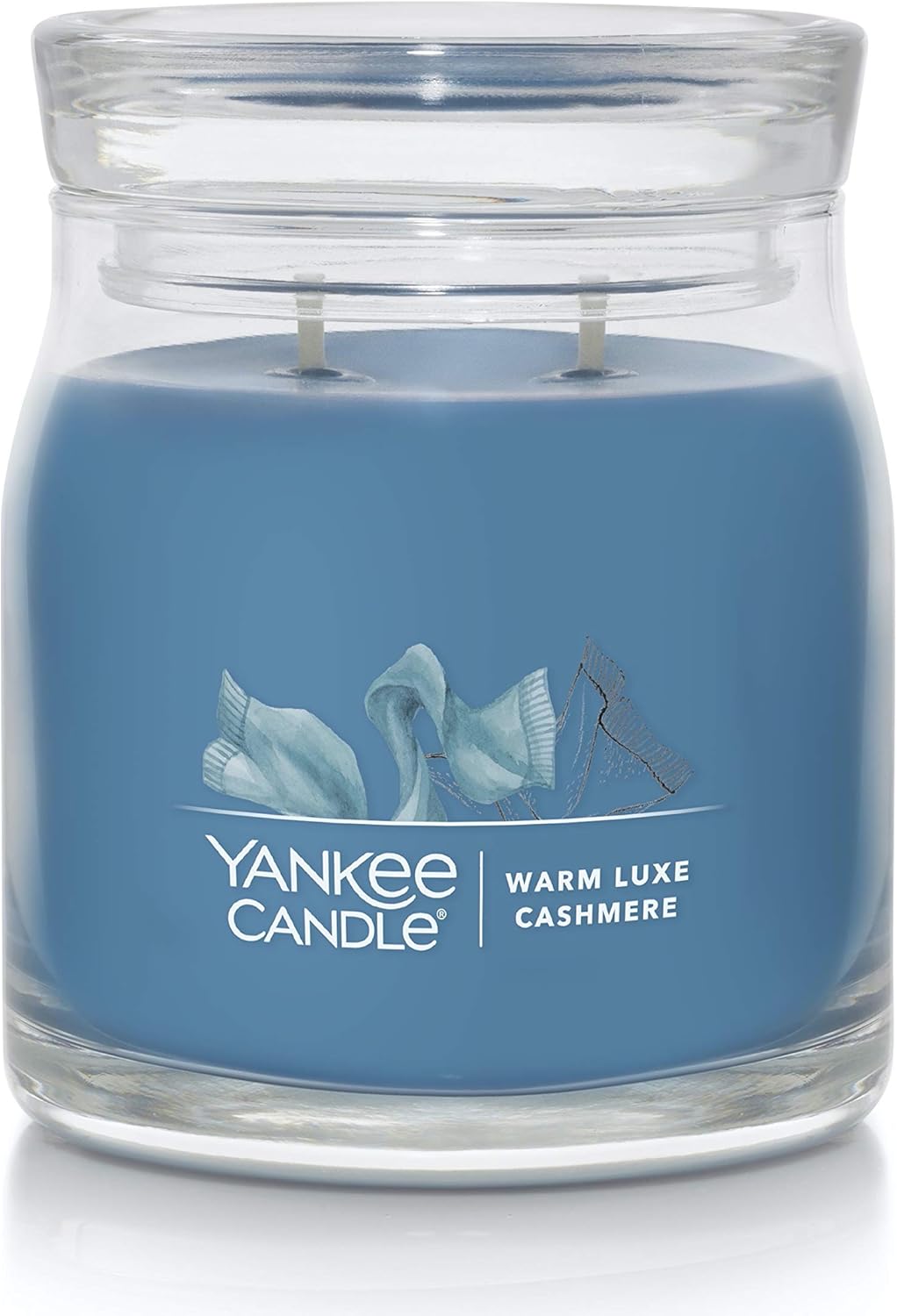 Yankee Candle Warm Luxe Cashmere Scented Signature 13oz Medium Jar 2-Wick Candle Over 35 Hours of Burn Time