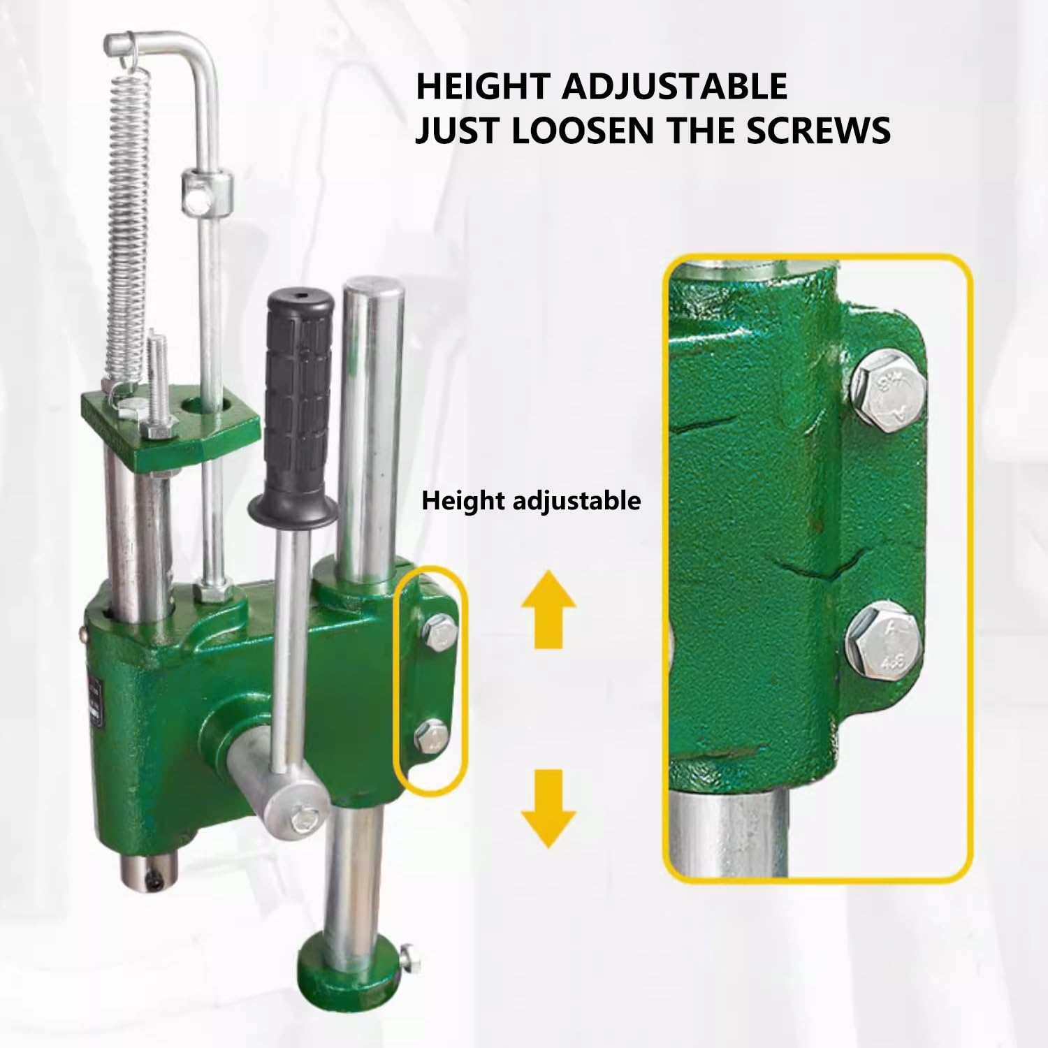 Hochleistungs-Manuell-Dornpresse, Presskupfer-Schneide- und Nähpressen, Leder-Stanzmaschine for DIY-Lederhandwerk-Lochstanzen(Square Head 320kg/700lb)