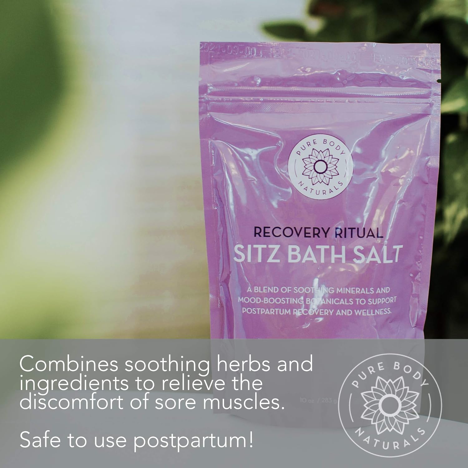 Sitz Bath Salt – Postpartum Care and Hemorrhoid Treatment – Natural Sitz Bath Soak with Epsom Salt, Dead Sea Salt, Essential Oil for Self Care and Hemmoroid Treatment, 10 ounces by Pure Body Naturals : Beauty & Personal Care