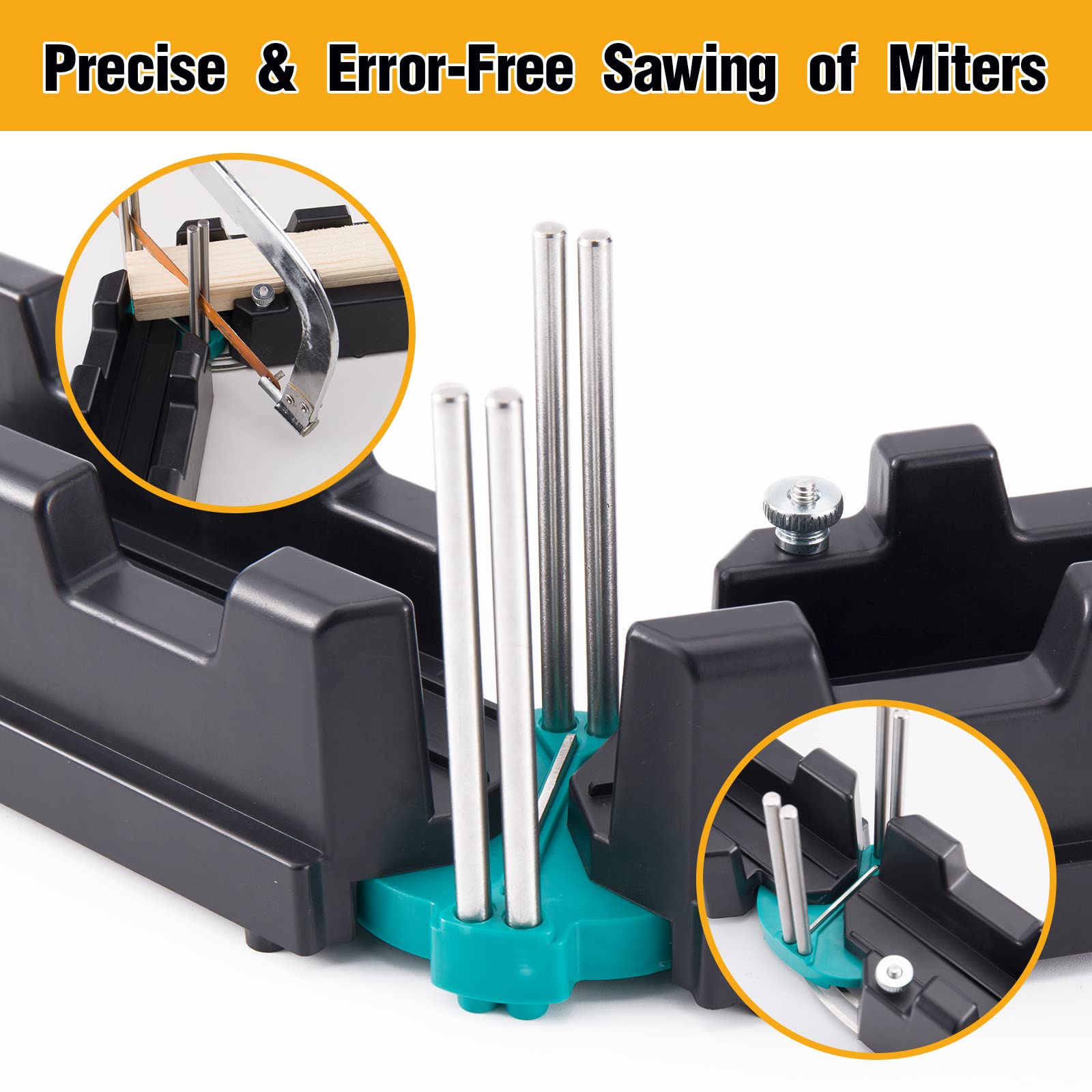 2 in 1 Mitre Measuring Cutting Tool- Miter Saw Protractor Measuring and Sawing Mitre Angles Cutting Tool Corner Clamp 85-180°Angle Measuring Tool for Home Improvement Carpentry Work