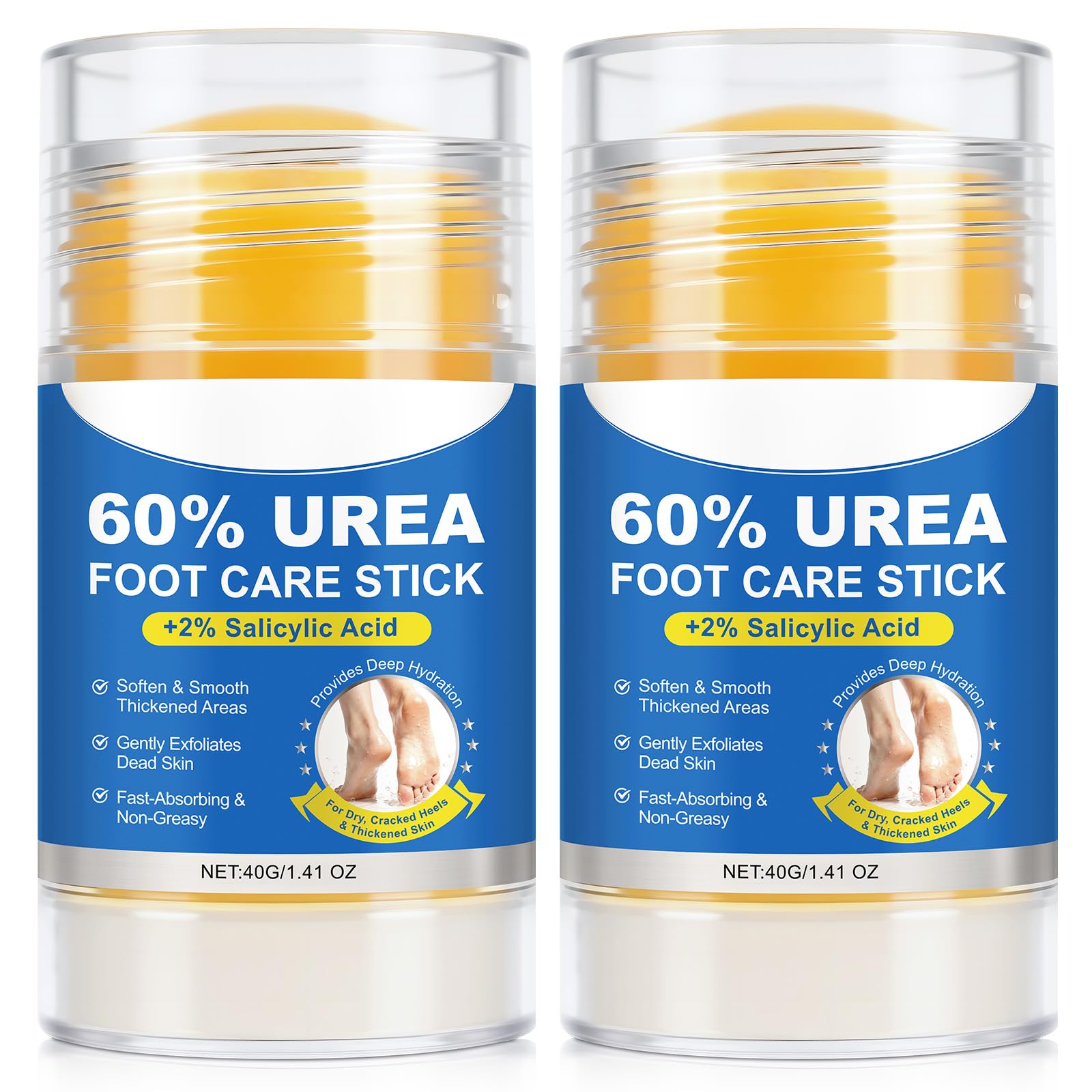 Urea Fußpflege Stick 40g – Intensive Feuchtigkeitspflege für Trockene und Rissige Fersen, Hornhaut Entferner, Fußcreme Stick für Weiche und Gepflegte Füße (3)