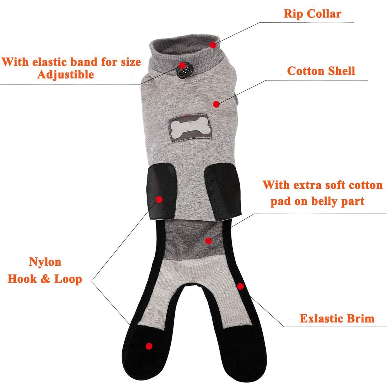 Tuta Da Recupero Professionale Per Gatti Per Ferite Addominali O Malattie Della Pelle, Abbigliamento Domestico Per Animali Domestici Colletto Elettronico Gilet Alternativo Per Gatti Per Cuccioli