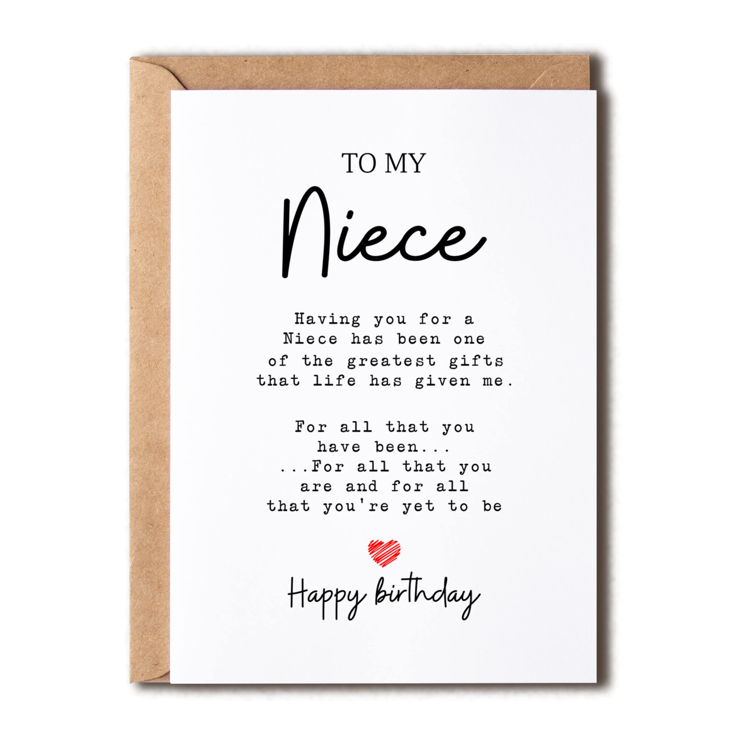 To My Niece - Greatest Niece Birthday Gift - Birthday & Card