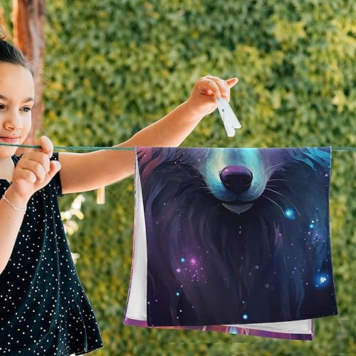 Miniatura 5 de UMIRIKO Juego de 2 toallas de baño, toallas de mano blancas y amarillas, margaritas, grises, toallas de baño, toallas absorbentes suaves para baño,