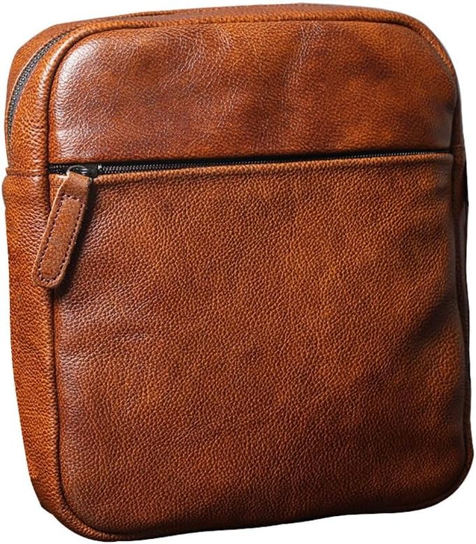 Crossbody Bag Vintage Handmade Rubbed Colour Shoulder Leather Men's Casual