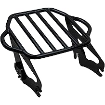 Detachable Stealth Luggage Rack Compatible for Harley Touring Street Glide Road King Electra Glide 2009-later (King Size-Black)
