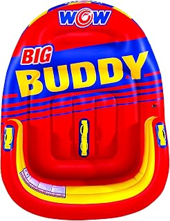 Wow Sports Big Buddy Inflatable Towable Deck Tube - 2 Person - 340 lb Capacity - for Boating - Kids & Adults