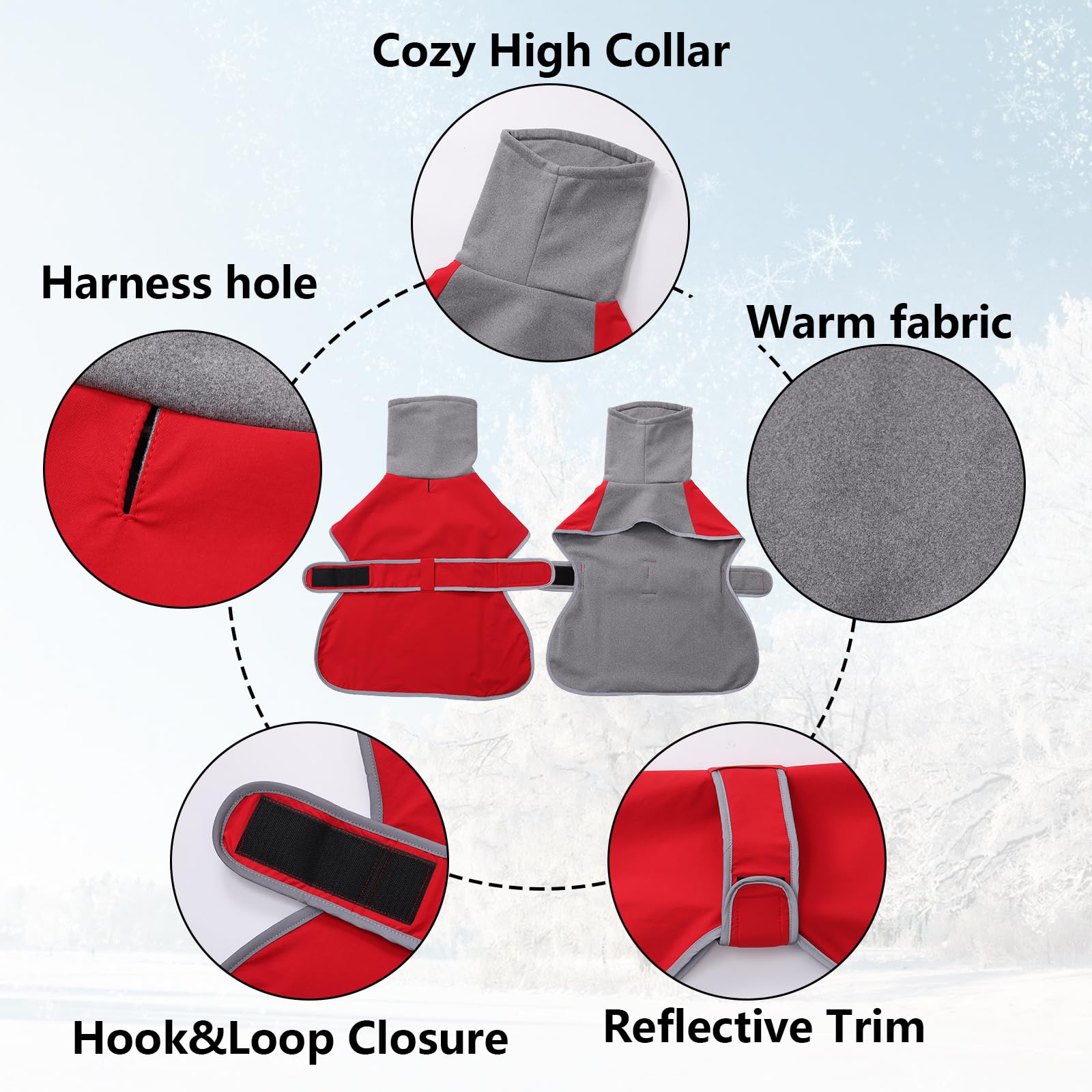 Greyhound Cosy Fleece Jumper, Winter Coat with Warm Fleece Lining - Image 3