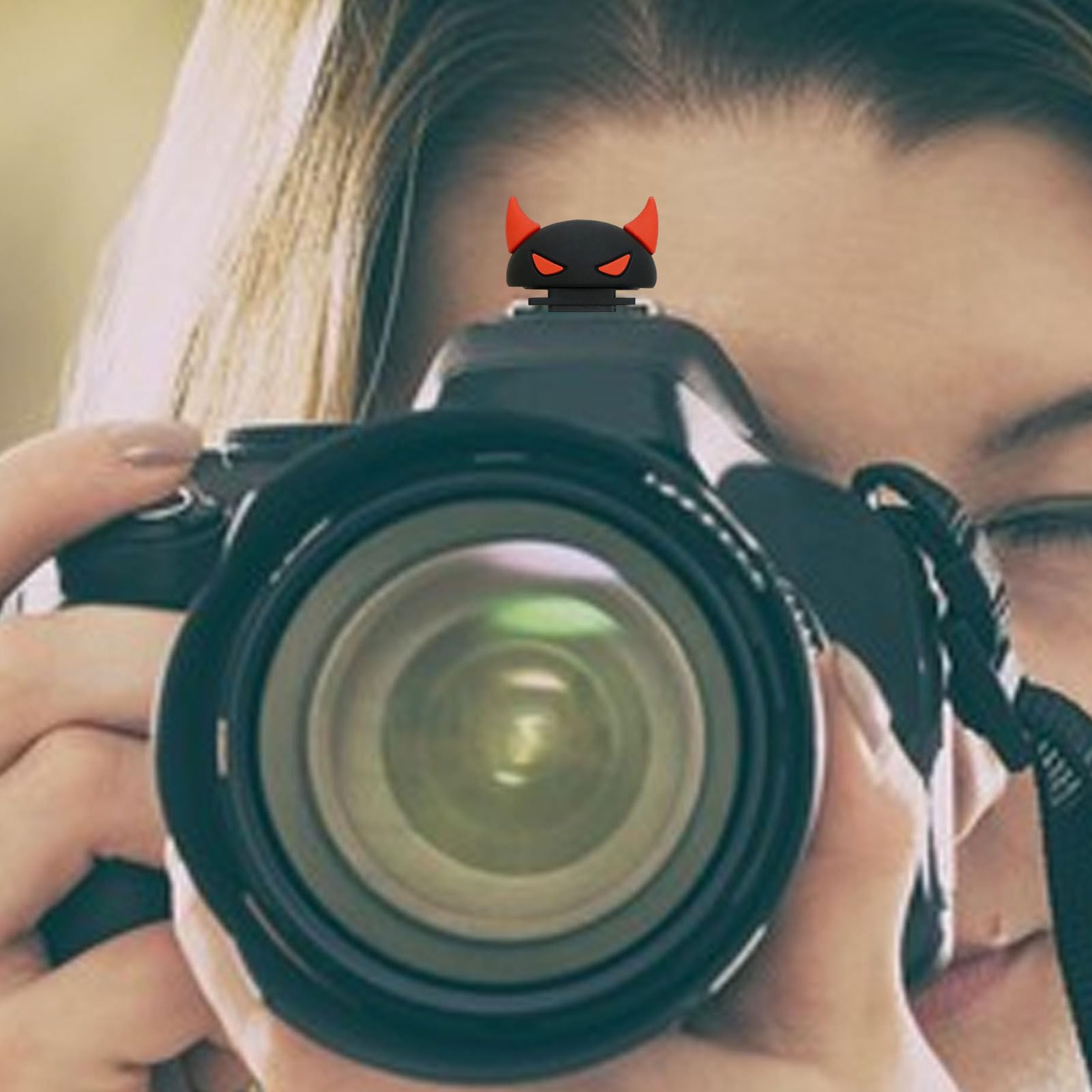 boiler Protector de zapata de flash, diseño de dibujos animados, protección universal para cámara, atractiva y bonita decoración para equipos fotográficos, cámaras réflex