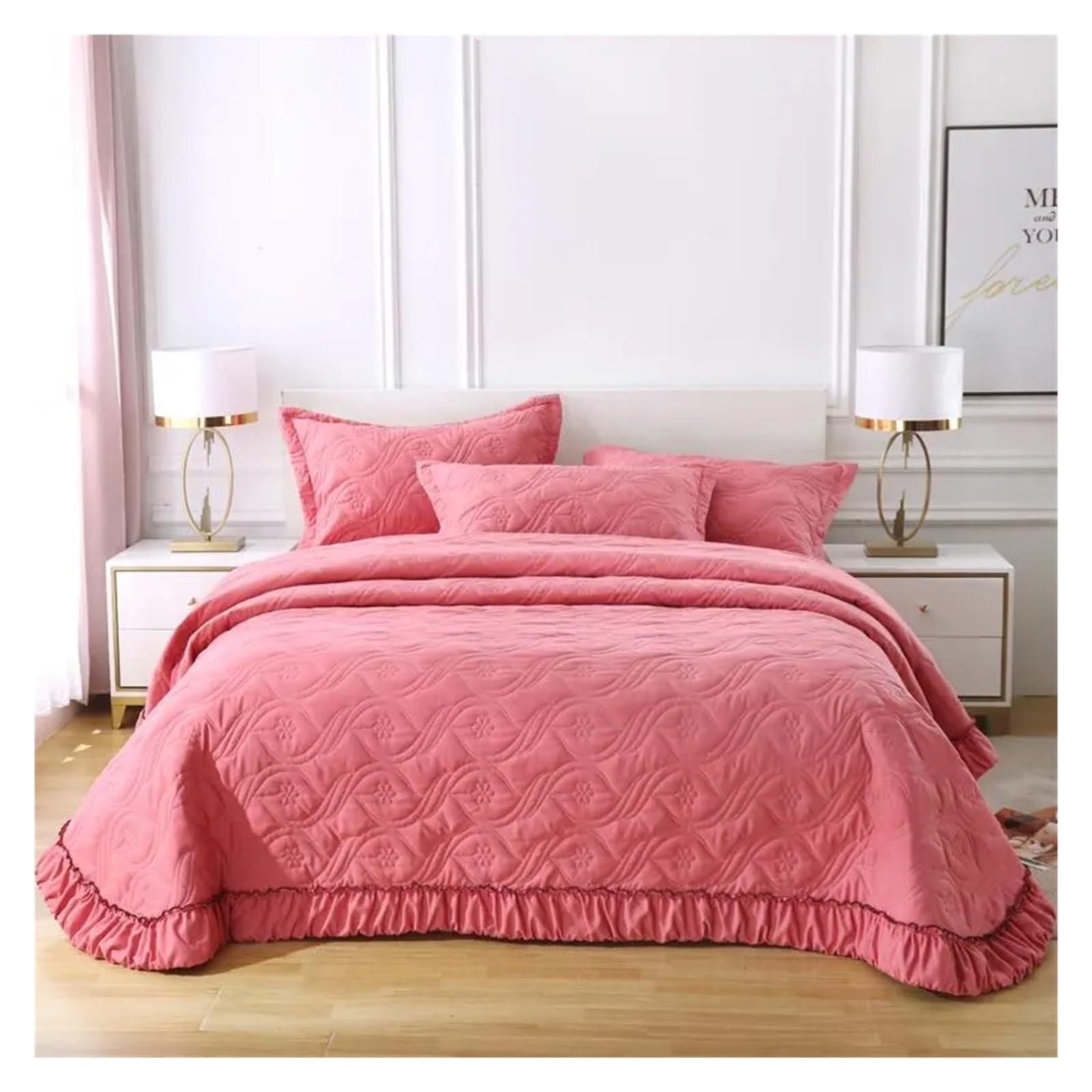 Colcha acolchada de algodón para un dormitorio acogedor y suave