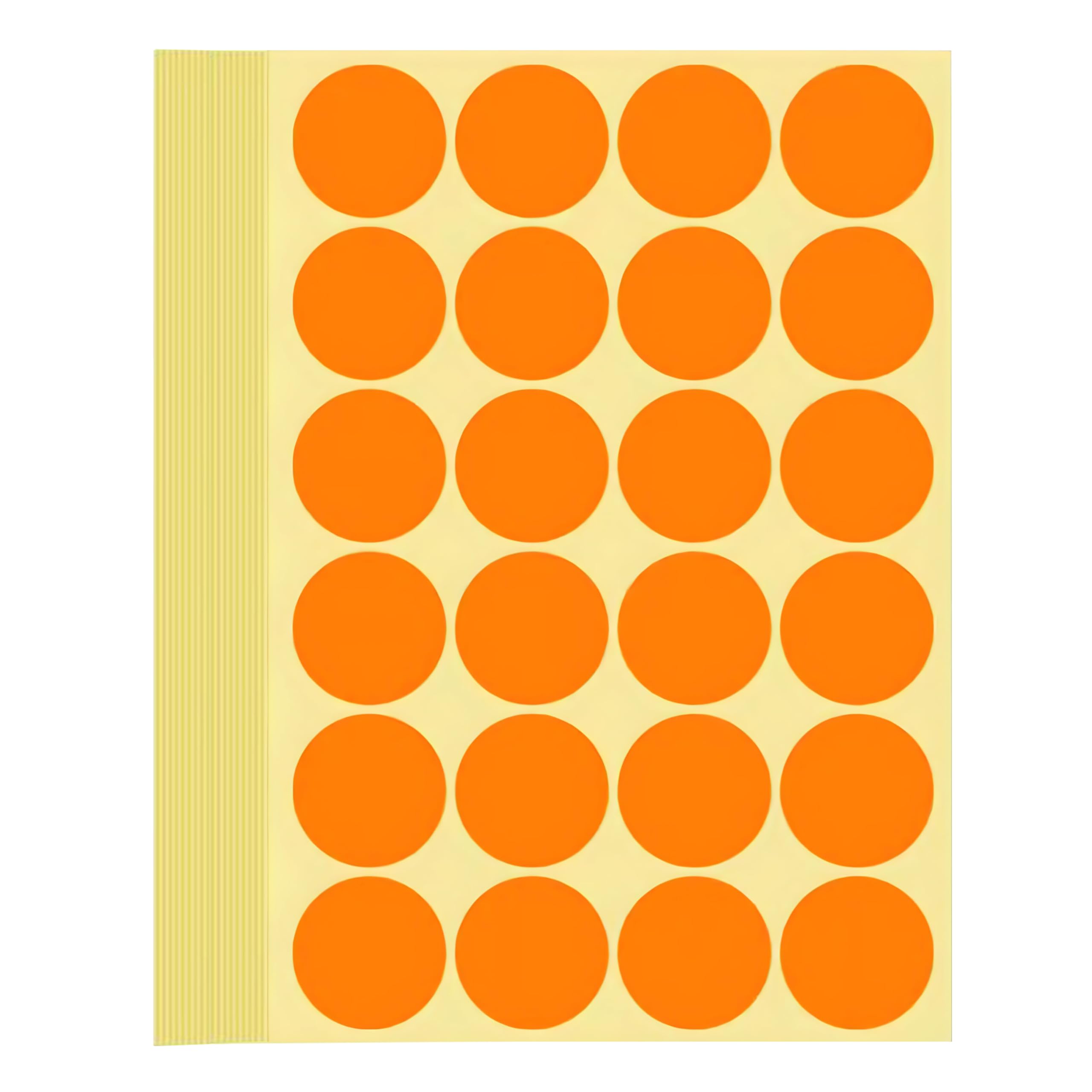 720 Pieces Coloured Dot Stickers Orange, 32 mm Sticky Round Color Coding Labels, 1.25" inch Self Adhesive Circle Price Stickers Dot Labels for Office, School, Calendar, Organizing